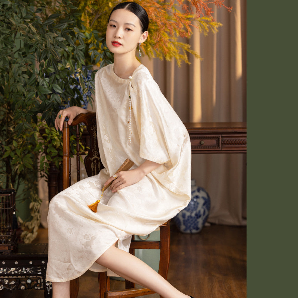 Town store baby JCL1351 Chinese retro irregular long cheongsam Chinese style socialite dress banquet dress image 2