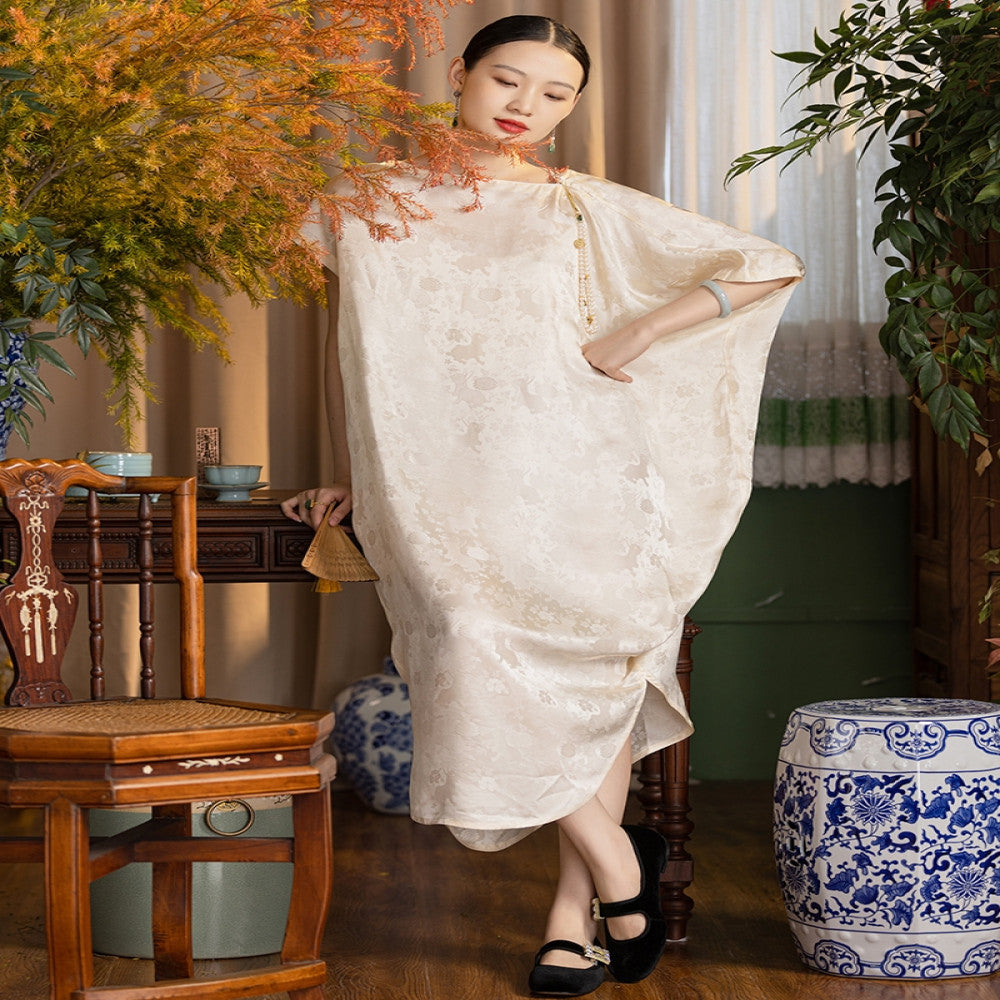 Town store baby JCL1351 Chinese retro irregular long cheongsam Chinese style socialite dress banquet dress image 4