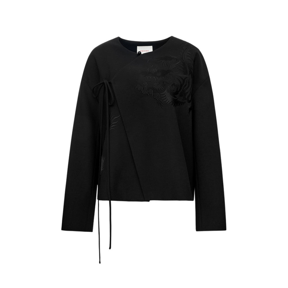 Naivee Heavy Industry Embroidered Chinese Style Top Coat Women s Commuting Fashion Design Sense image 18