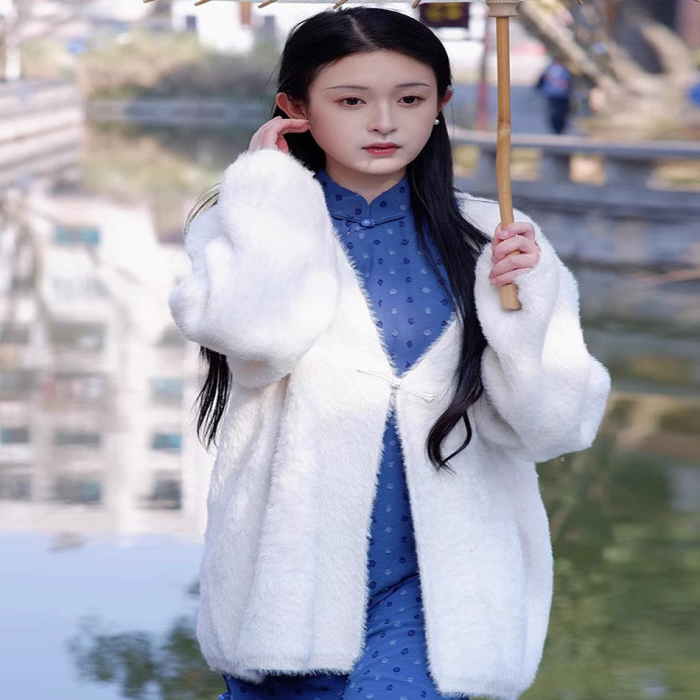 Vintage Art Spring Summer Versatile Knitted Cardigan Republic of China Style Coat Paired with Cheongsam Shawl and Cloak 2025 New Style image 18
