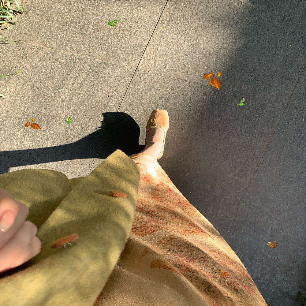 Imagery Lyrical Poem Old Flower Utensils Thickened Suede Velvet New Chinese Style Strap Skirt Improved Cheongsam image 5