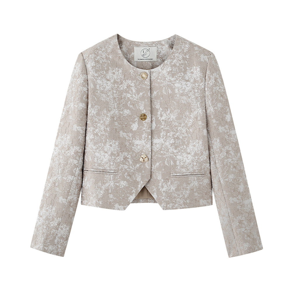 Lu Qingyi Original Zhimeng Xiaoxiang Coat Women s Design Sense Spring and Autumn National Style Jacquard New Chinese Short Top image 14