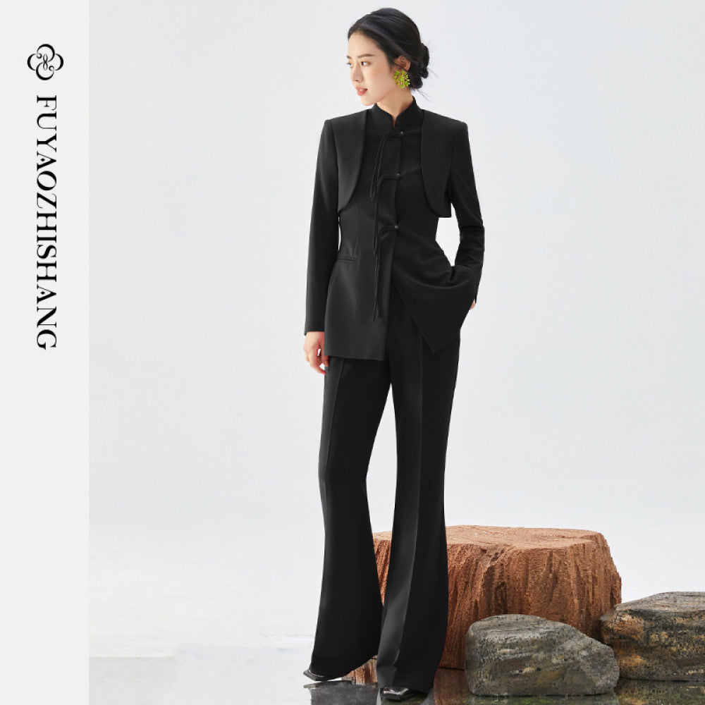 FUYAO s new Chinese style women s clothing red suit jacket women s suit high end improvement Tang suit autumn image 49