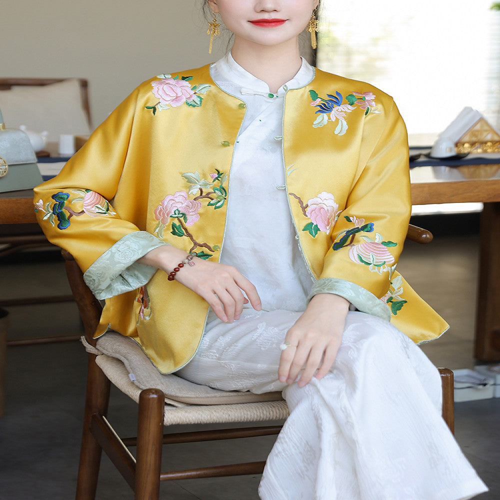Improved cheongsam new 2025 new autumn and winter new Chinese women s dress Chinese style Tang style coat China Chic vintage coat image 1