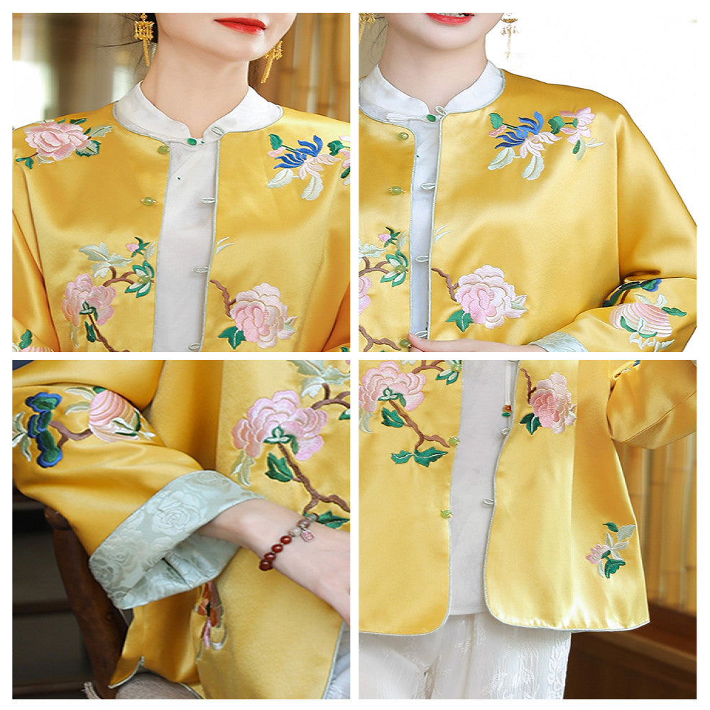 Improved cheongsam new 2025 new autumn and winter new Chinese women s dress Chinese style Tang style coat China Chic vintage coat image 3