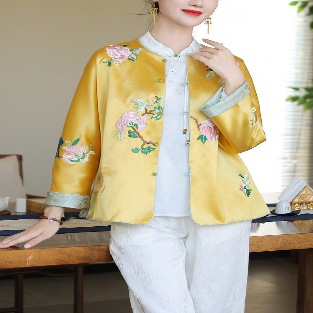 Improved cheongsam new 2025 new autumn and winter new Chinese women s dress Chinese style Tang style coat China Chic vintage coat image 4