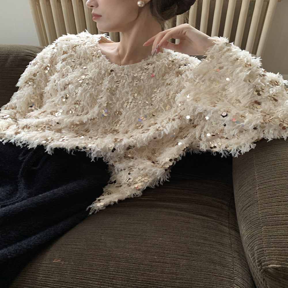 SourceWithU Sparkling and Adorable Festive Atmosphere Glitter Sweater Women s Design Sweater Dress image 5