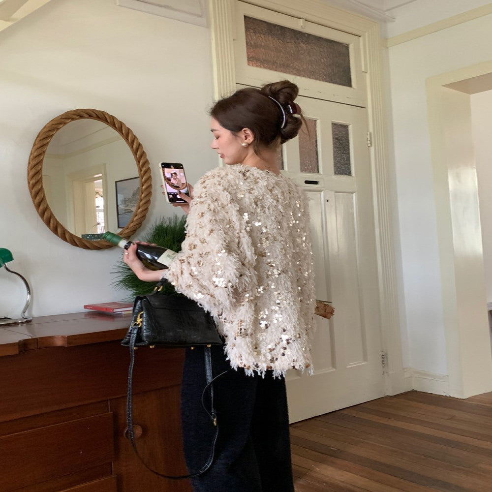 SourceWithU Sparkling and Adorable Festive Atmosphere Glitter Sweater Women s Design Sweater Dress image 13