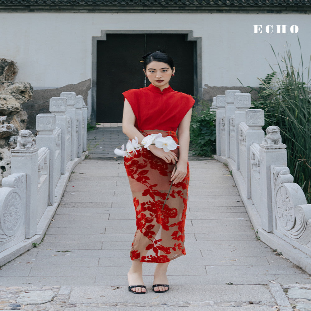 Echo official s new Chinese style improved cheongsam image 4