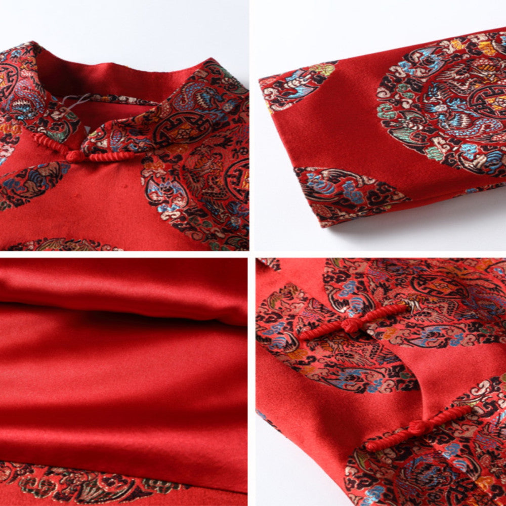 Tang Costume Chinese Style Women s Autumn National Style China Chic New Year Celebration Celebration Retro Chinese New Year Celebration Improved Cheongsam Top image 4