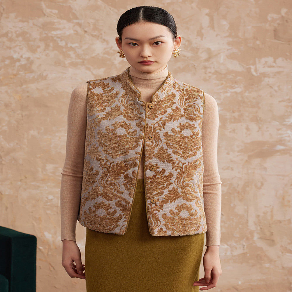 Ruyi Lianyun Autumn and Winter New Style Chenier Jacquard Cotton Jacket Women s Retro New Chinese Style Outerwear Shoulder image 1