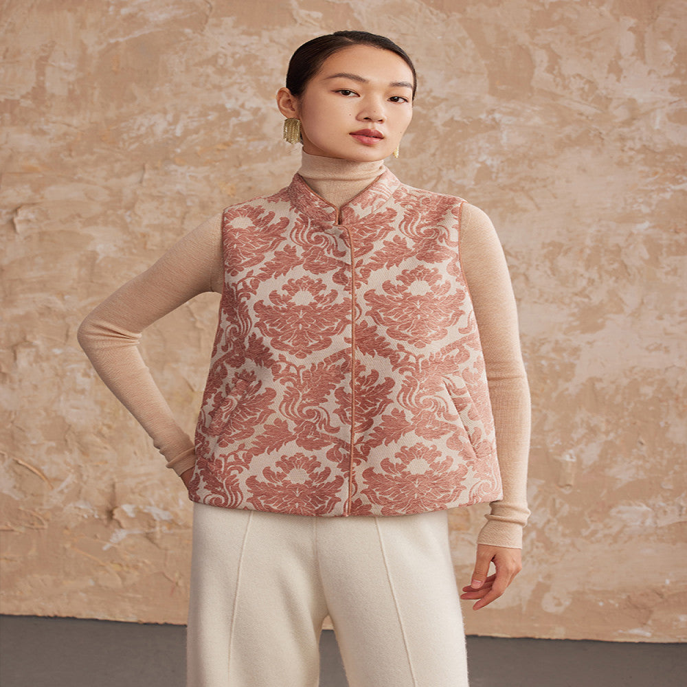 Ruyi Lianyun Autumn and Winter New Style Chenier Jacquard Cotton Jacket Women s Retro New Chinese Style Outerwear Shoulder image 2