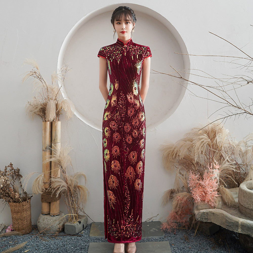 Runway long style improved cheongsam new 2025 young style women s high end retro slim fit temperament high end dress image 15
