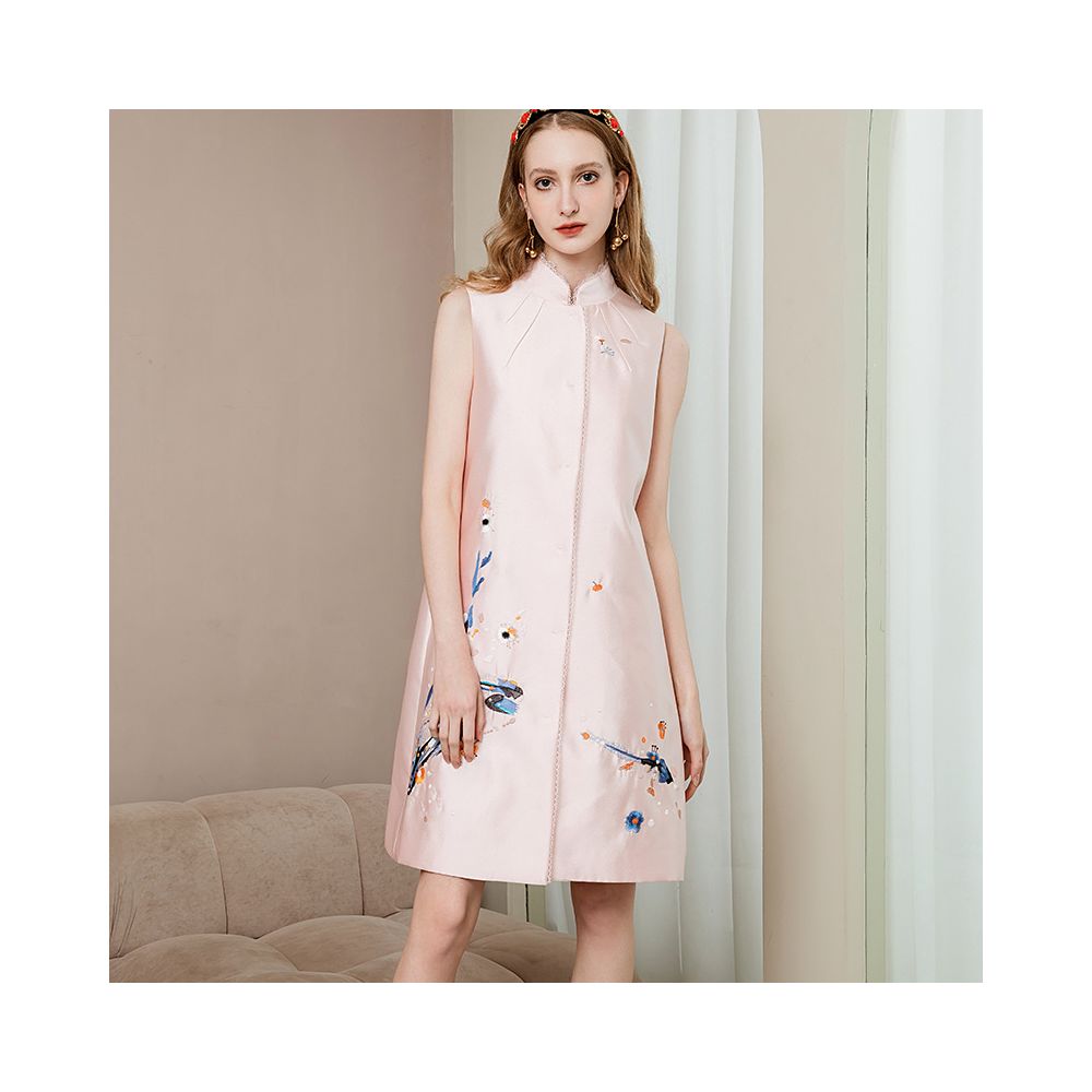 Vest women 2025 new new Chinese style Republic of China style small dress retro Shiatzy Chen embroidered sleeveless improved version cheongsam image 13