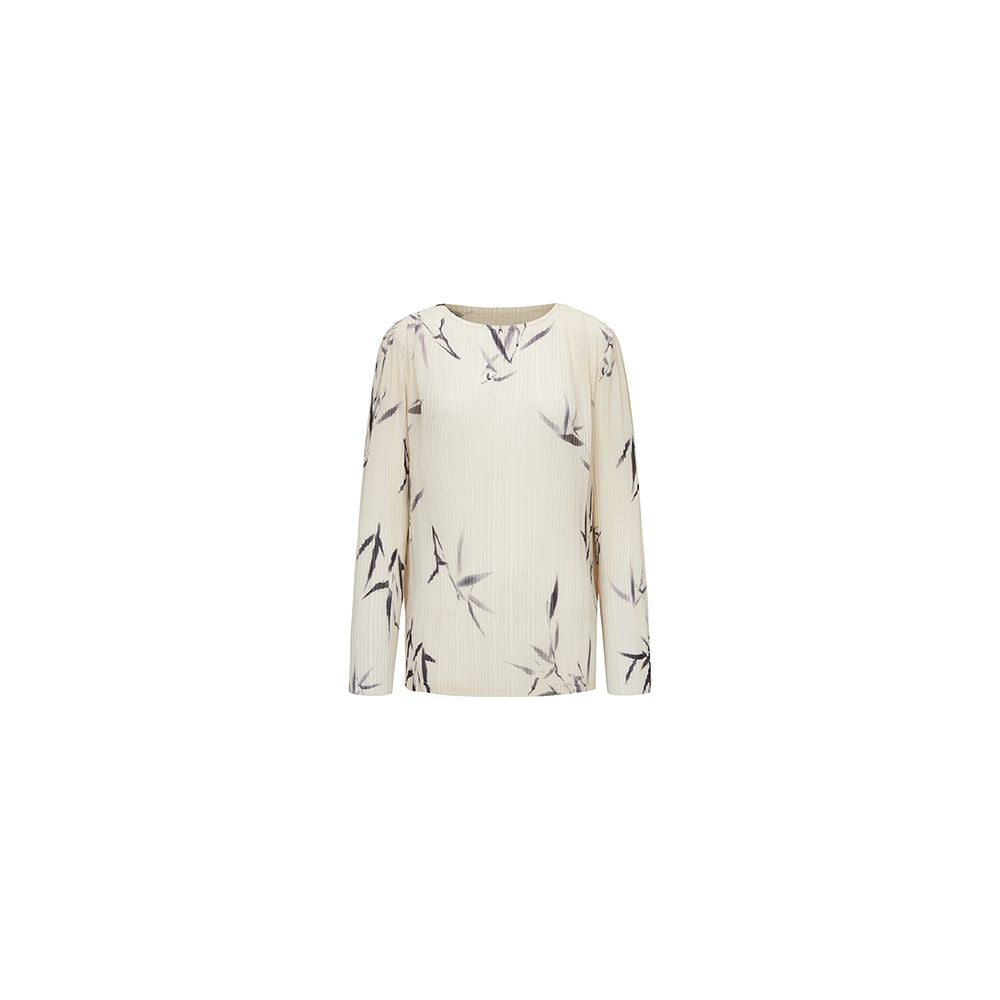 ASAYA2564 Bamboo leaf print new Chinese style top slim shirt