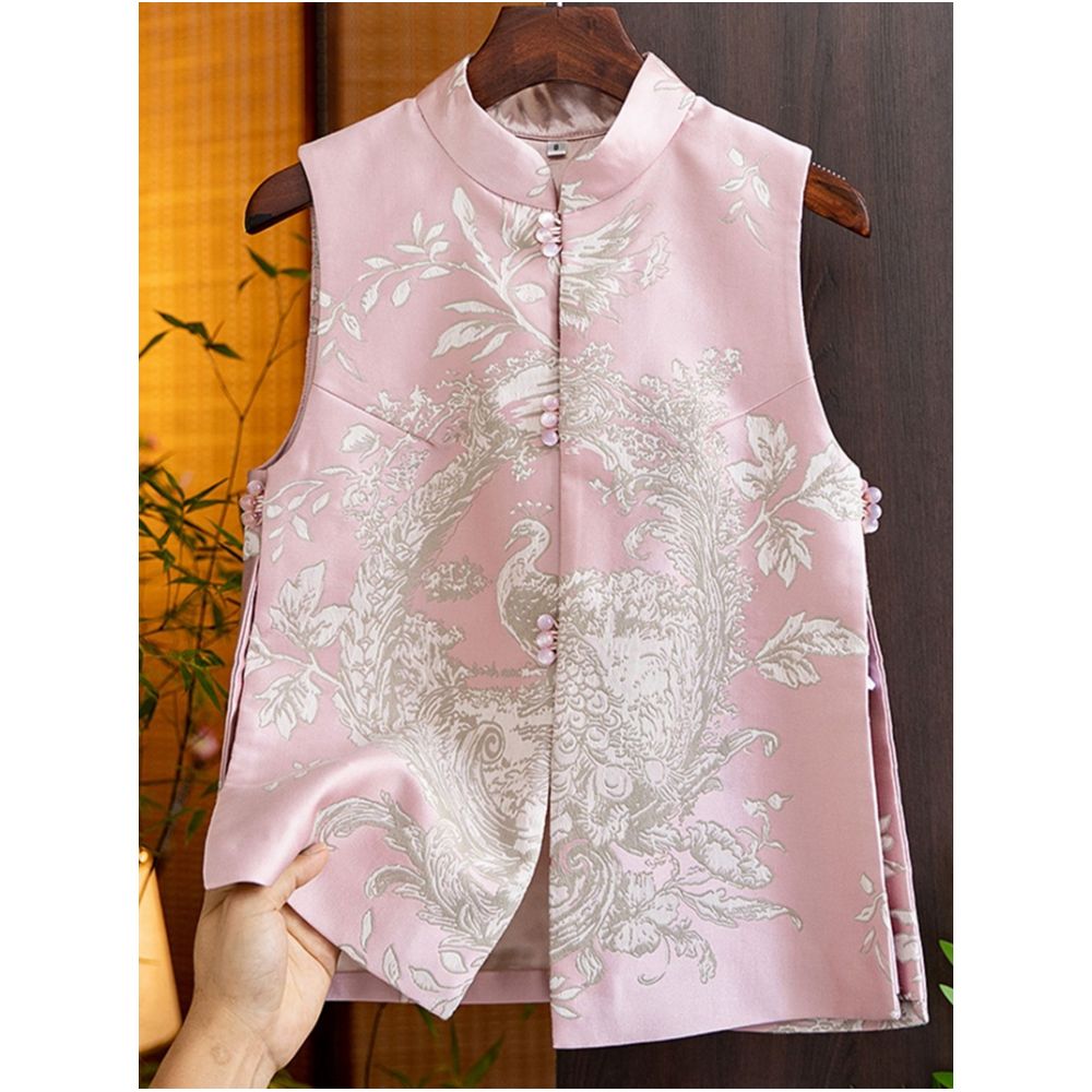 Tang style women s clothing 2025 autumn new collection retro improved Chinese style new Chinese style vest jacquard qipao top vest vest vest image 36