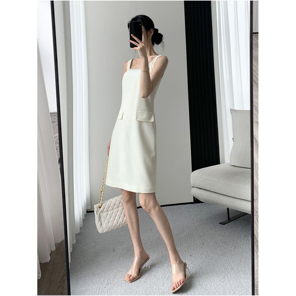 FT GUOGE Little Fragrant Dress for Women 2025 Summer New Style High end French Retro Strap Skirt Two piece Set image 2