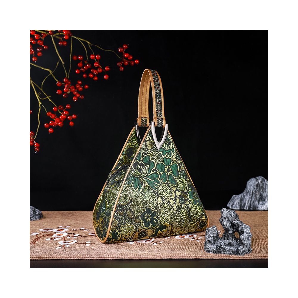 Going abroad to send old foreign fashion silk cheongsam handbag woven brocade lady classical handbag Chinese characteristic gift image 11