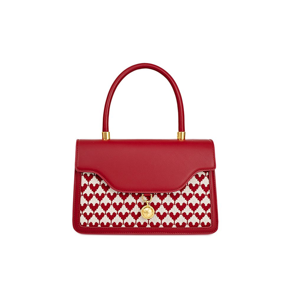 Luan Feng He Ming Red Velvet Wedding Bag Crossed Small Square Bag Premium Handheld Show Wofu Engagement Bridal Bag image 24