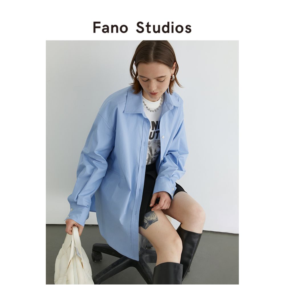 Fan Luo 2025 Autumn New White Shirt Women s Design Sense Small and Popular Loose Retro Stacked Top Long Sleeve Shirt image 2