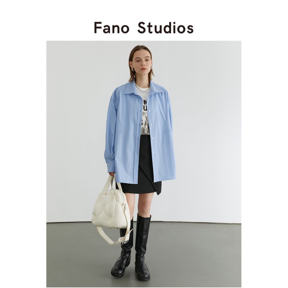 Fan Luo 2025 Autumn New White Shirt Women s Design Sense Small and Popular Loose Retro Stacked Top Long Sleeve Shirt image 3