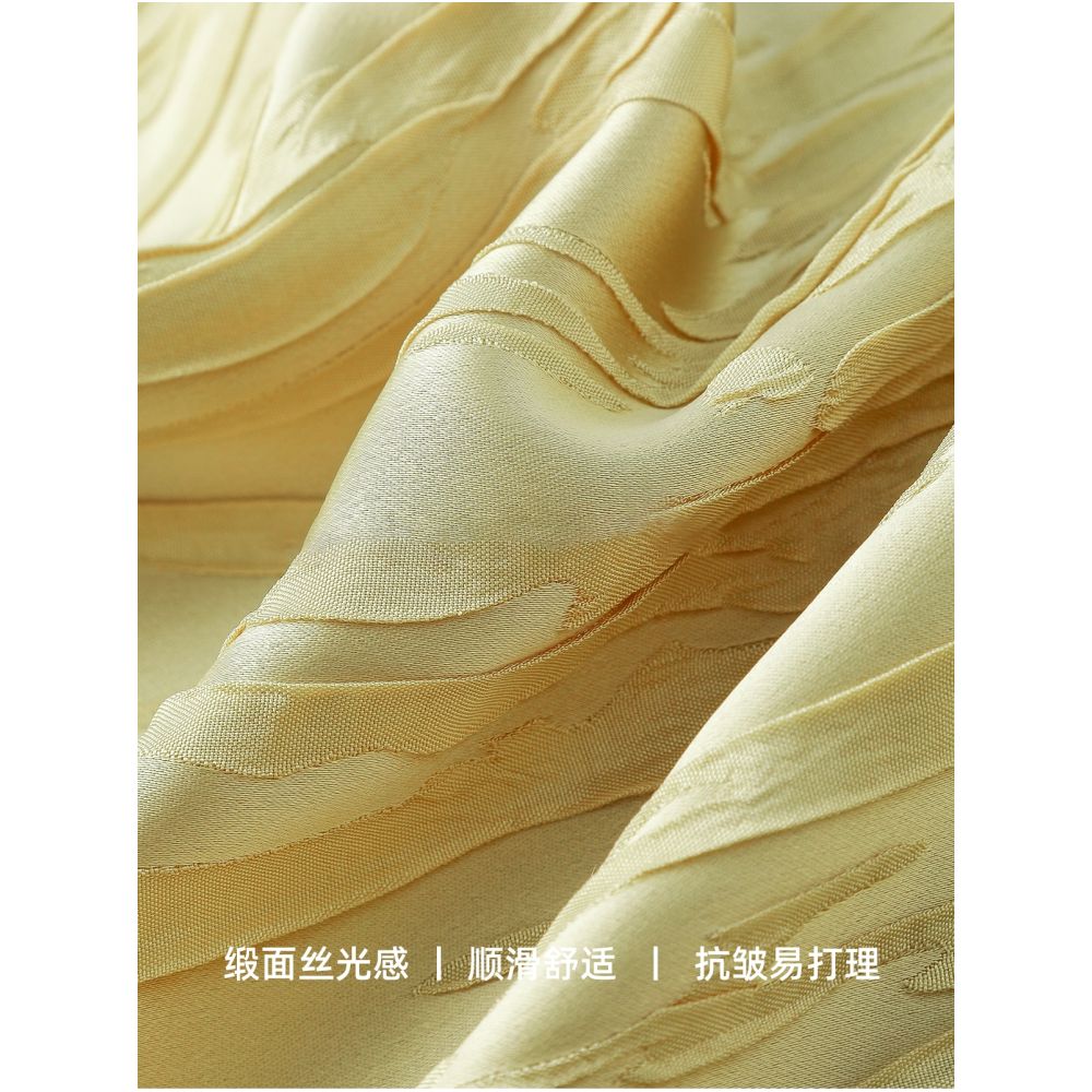 FANLE STUDIOS Imported Jacquard Acetic Acid Anti Wrinkle Slimming High Waist Fish Tail Medium length Chinese Half length Skirt for Women image 3