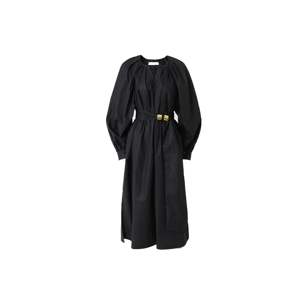 Mogas atmosphere high street B backup temperament casual and slimming V neck mid length dress for women in spring image 20