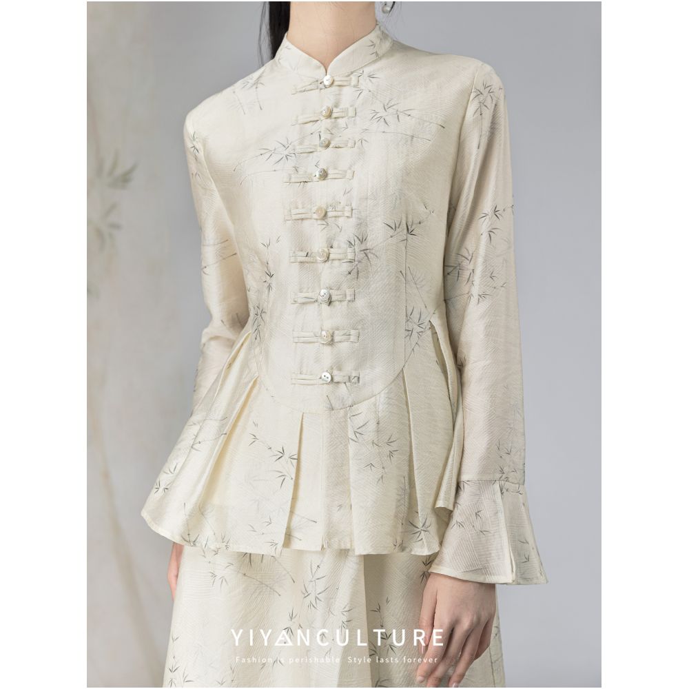 ASAYA2307 New Chinese style bamboo pattern and skirt