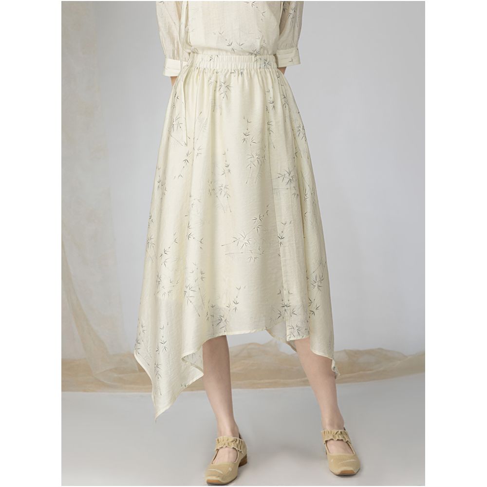 ASAYA2307 New Chinese style bamboo pattern and skirt