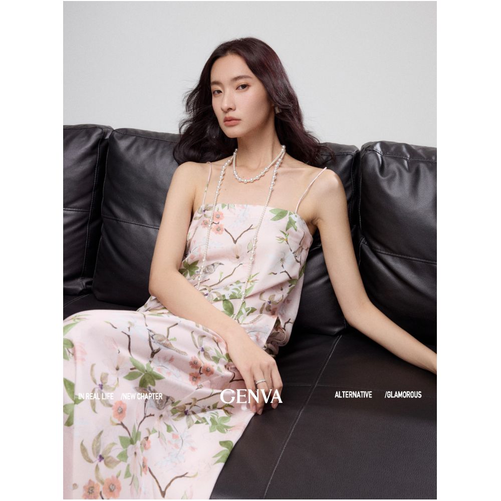 MR 99 Flower Shadow Floating World Picture Exclusive National Gift 6A Grade Silk Tulip Twill Air Pants Skirts image 3