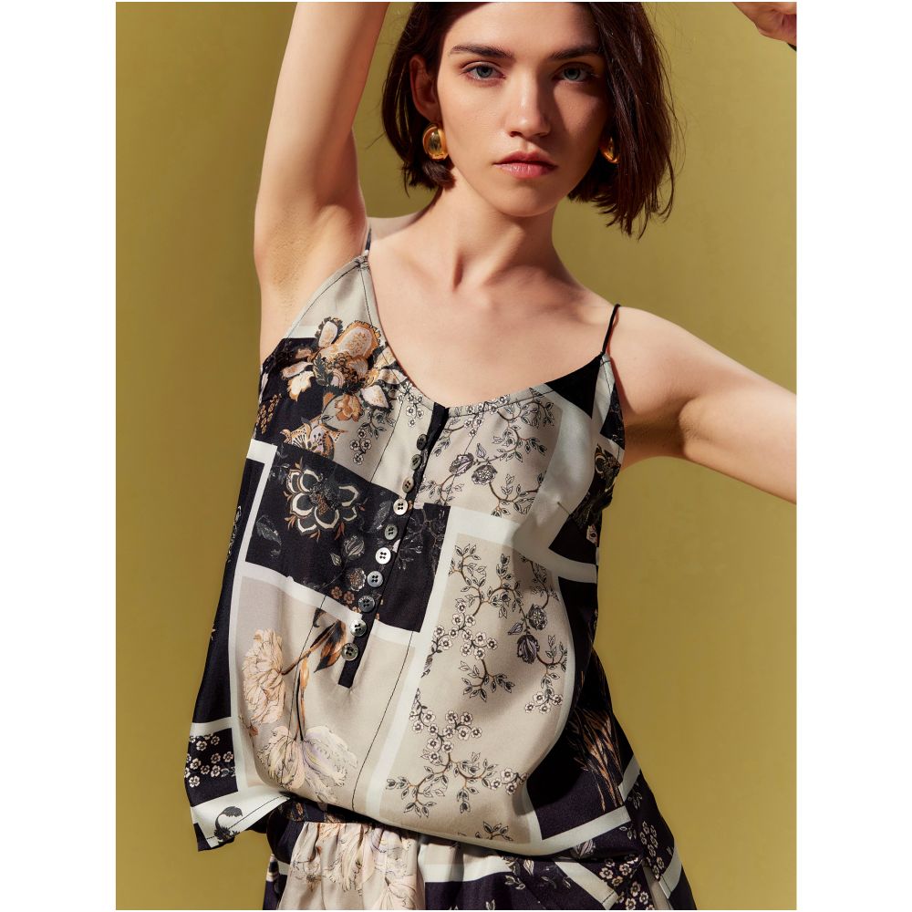 MR 99 Flower Shadow Floating World Picture Exclusive National Gift 6A Grade Silk Tulip Twill Air Pants Skirts image 20