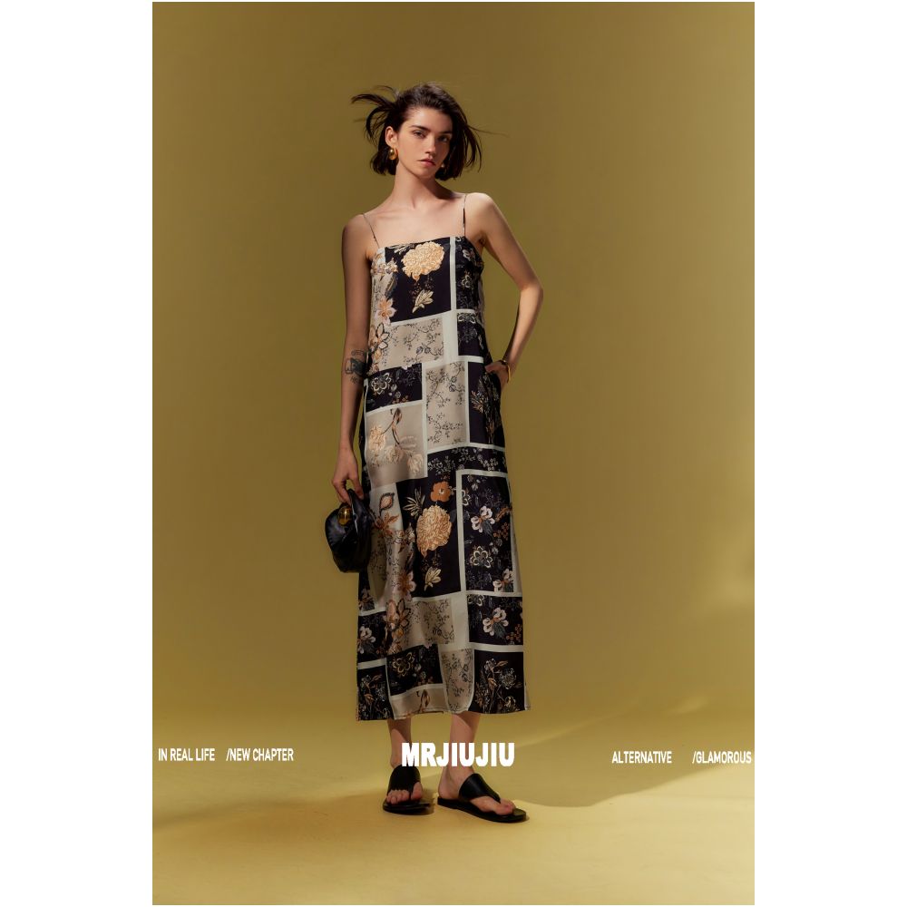 MR 99 Flower Shadow Floating World Picture Exclusive National Gift 6A Grade Silk Tulip Twill Air Pants Skirts image 26
