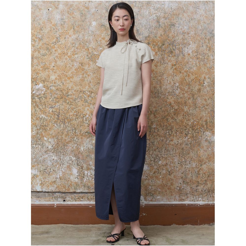 YUANYE Yuan Ye Cotton Memory Fabric Original Oriental Style Tibetan Blue Tulip Half Skirt Versatile image 5