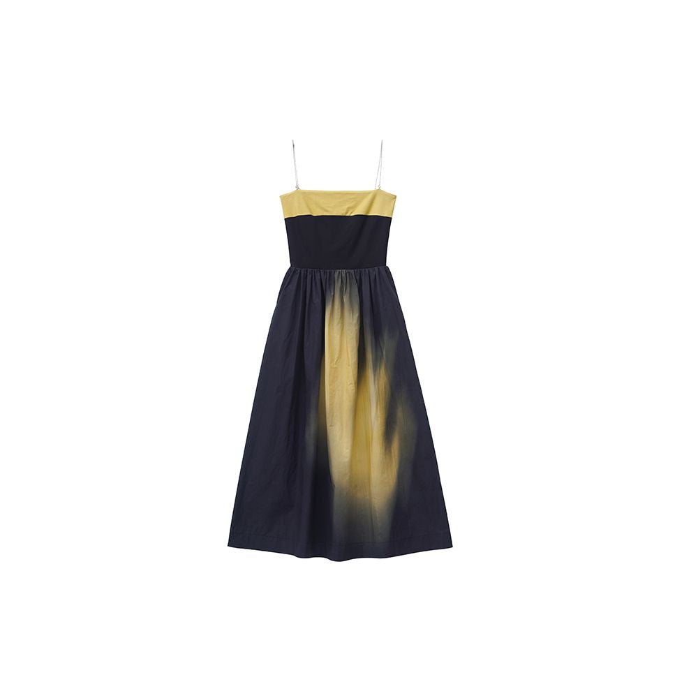 MURURMI Designer Brand Paper Cotton Printed Chest Wrapped Strap Skirt with Temperament and Open Collarbone Dress image 9
