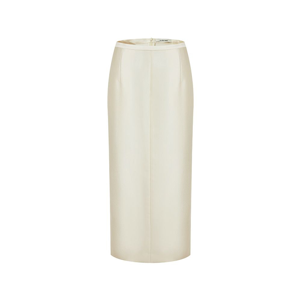 Le Samedi Half Familiar Lover R0W Wind Stacked Design Silk Luxury Date Tank Top Half Skirt Set image 4
