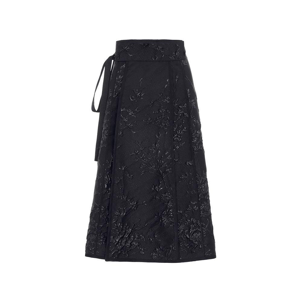 Star s same style flower and tree deep horse face skirt new Chinese style improved half skirt jacquard long skirt dry skirt image 12