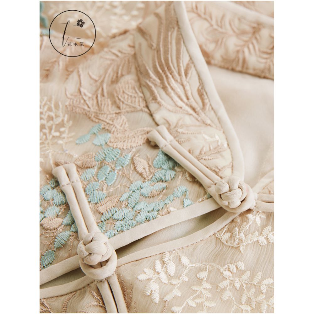 Spring Festival Gala Same Store Hua Mu Shen Chinese Style Qipao Improved Edition Dress Embroidered Silk Dress Dress Dress image 4
