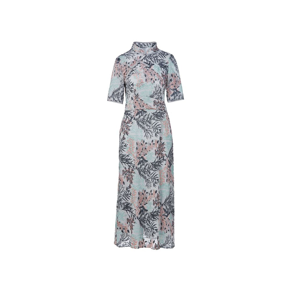 Spring Festival Gala Same Store Hua Mu Shen Chinese Style Qipao Improved Edition Dress Embroidered Silk Dress Dress Dress image 8