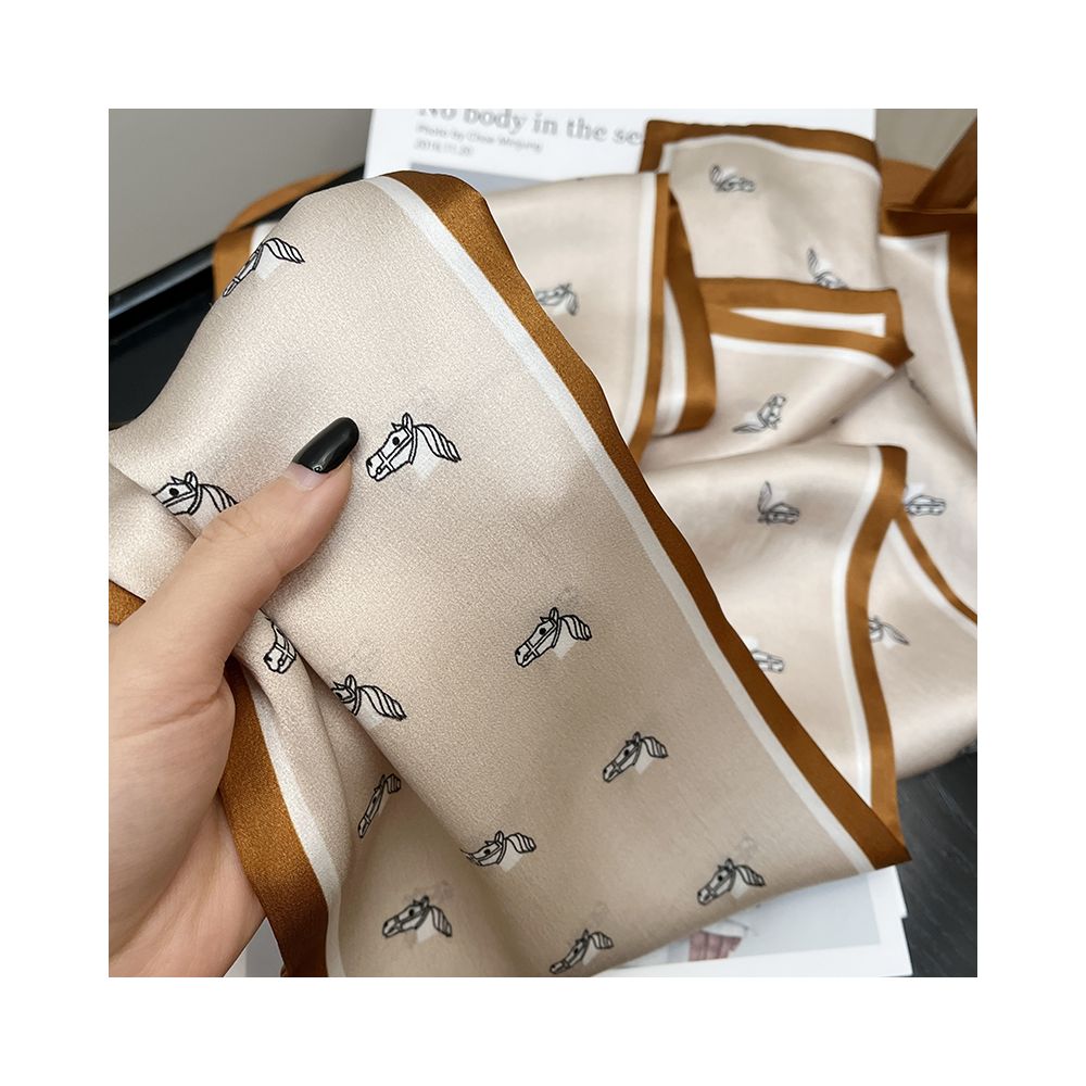 CKDH 100 mulberry silk silk scarf suitable for spring summer and autumn paired with a versatile shirt Green double sided long strip ribbon for women image 20