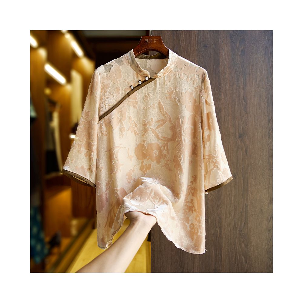 ASAYA2200 Chinese style silk T-shirt