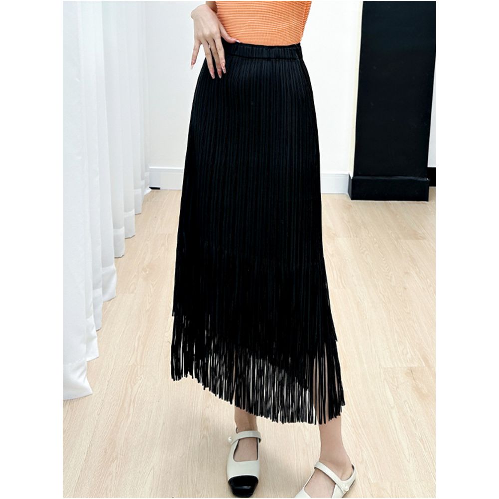 Homestay pleated foreign trade skirt children s 2025 summer new high end casual simple versatile slimming tassel skirt image 5