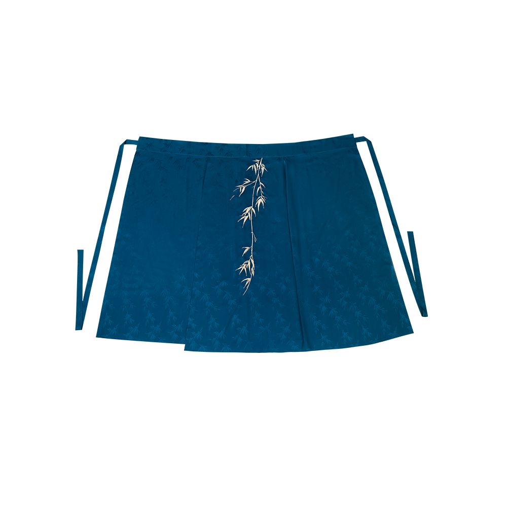 Dream Bamboo Language Chinese Style Original Song Dynasty Spinning Skirt Three Piece Set Changgan Temple Tencel Jacquard Embroidery Bamboo Daily Hanfu image 50