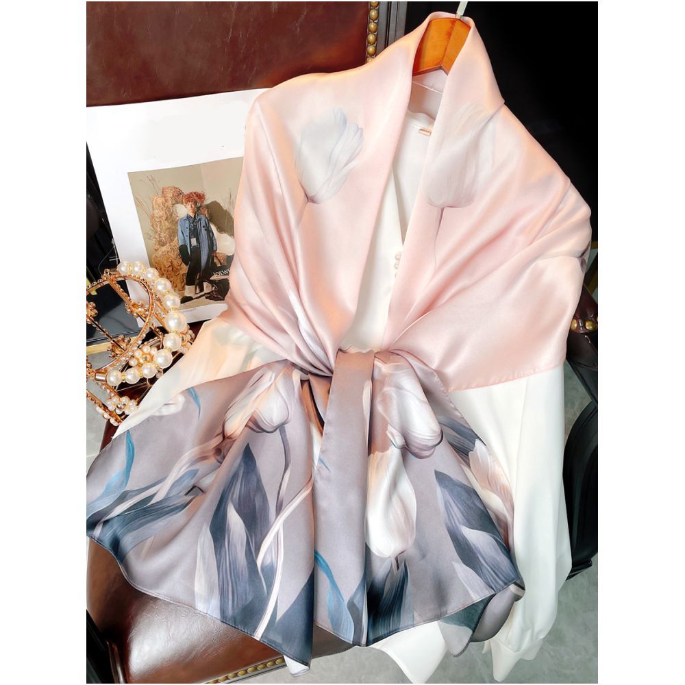 Silk scarf for women 2025 new 100 mulberry silk shawl outer scarf for mother and elders birthday gift image 58