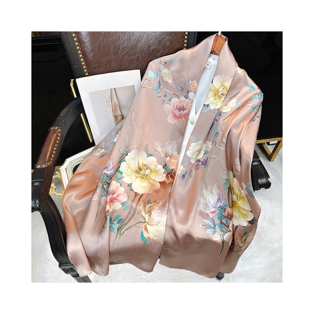 Asaya2144 : Silk scarf women's silk summer all-match mulberry silk Hangzhou silk mother shawl with scarf gift birthday gift