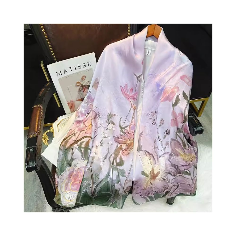 Silk scarf for women 2025 new 100 mulberry silk shawl outer scarf for mother and elders birthday gift image 5
