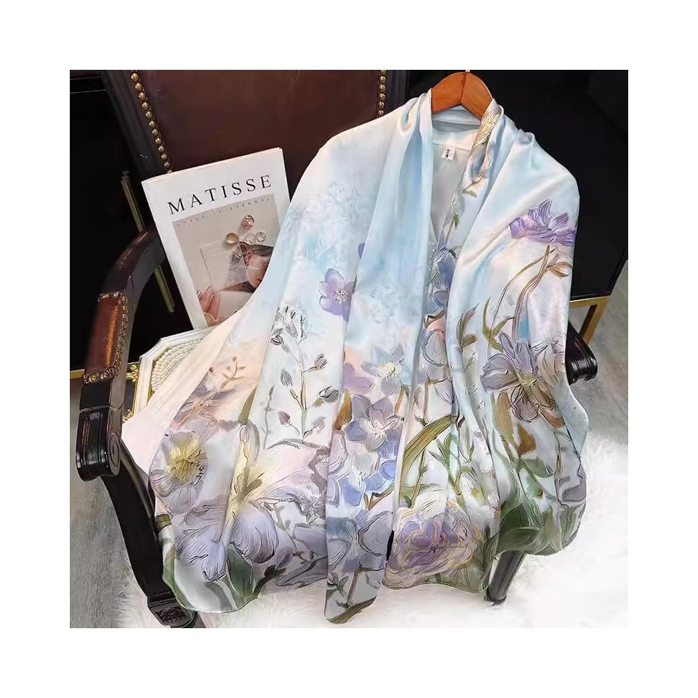 Asaya2144 : Silk scarf women's silk summer all-match mulberry silk Hangzhou silk mother shawl with scarf gift birthday gift