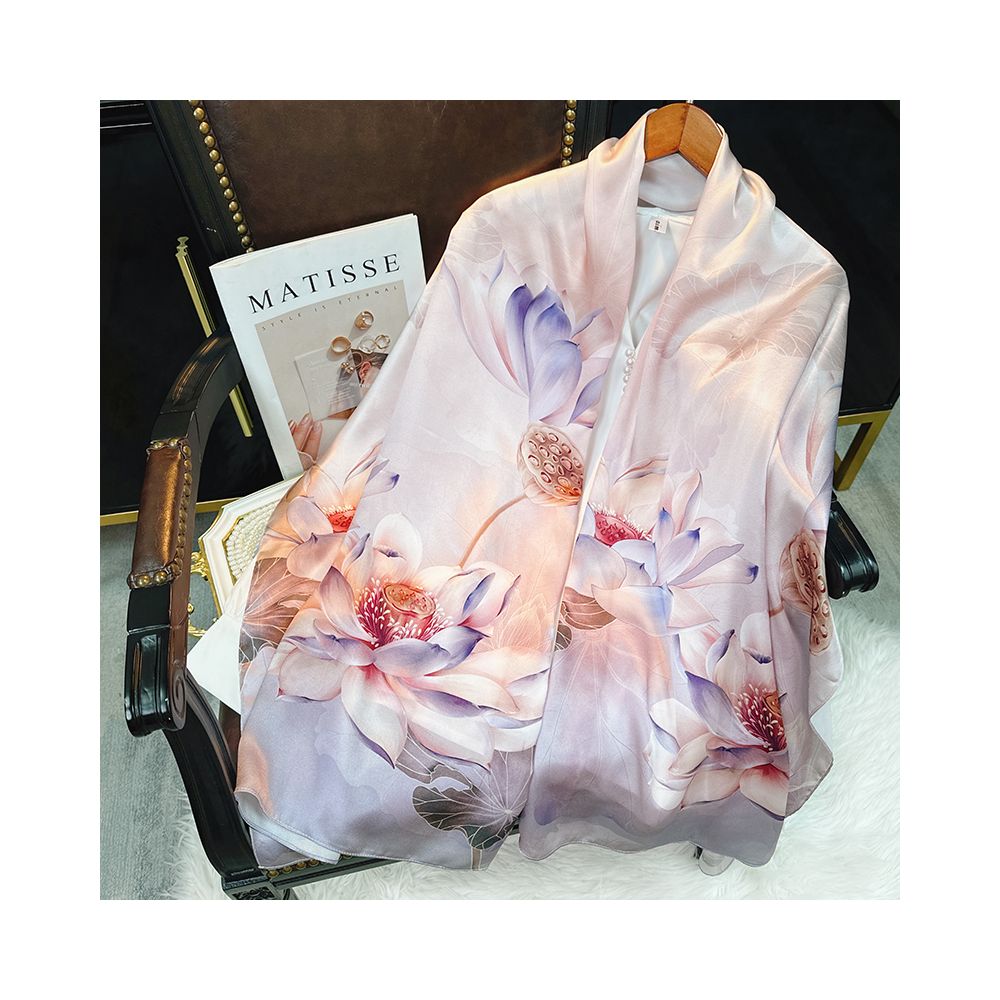 Asaya2144 : Silk scarf women's silk summer all-match mulberry silk Hangzhou silk mother shawl with scarf gift birthday gift