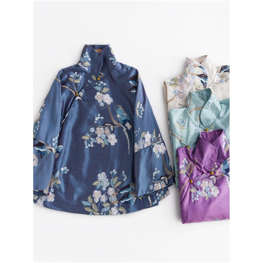 Zhendian Baby CPP211 Retro Chinese style Improved Tang Costume Inverted Big Sleeve Cheongsam Coat Embroidered Chinese Women s Clothing image 119