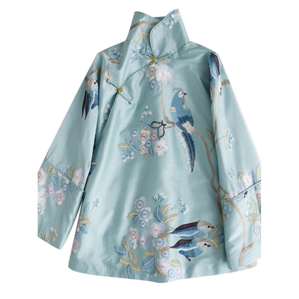 Zhendian Baby CPP211 Retro Chinese style Improved Tang Costume Inverted Big Sleeve Cheongsam Coat Embroidered Chinese Women s Clothing image 123