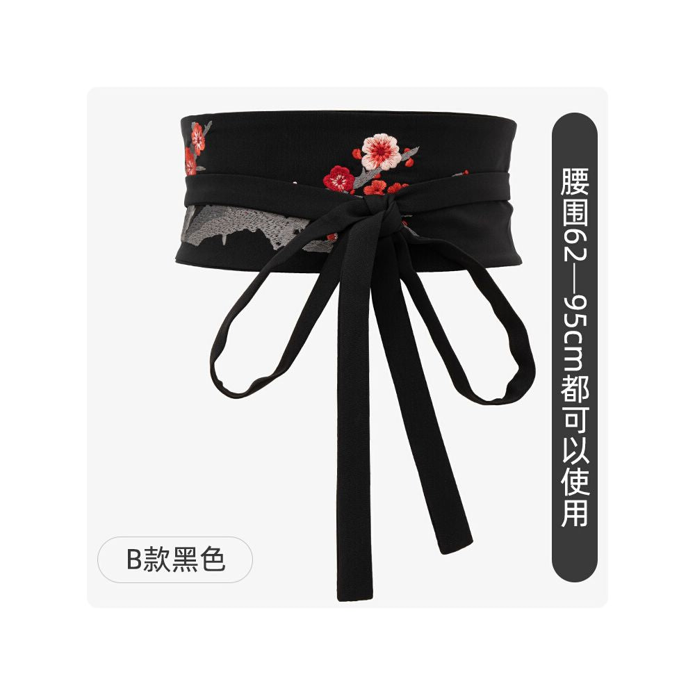 New Chinese style horse faced skirt dress with red embroidered Hanfu waistband women s skirt accessories palace retro Chinese style image 17